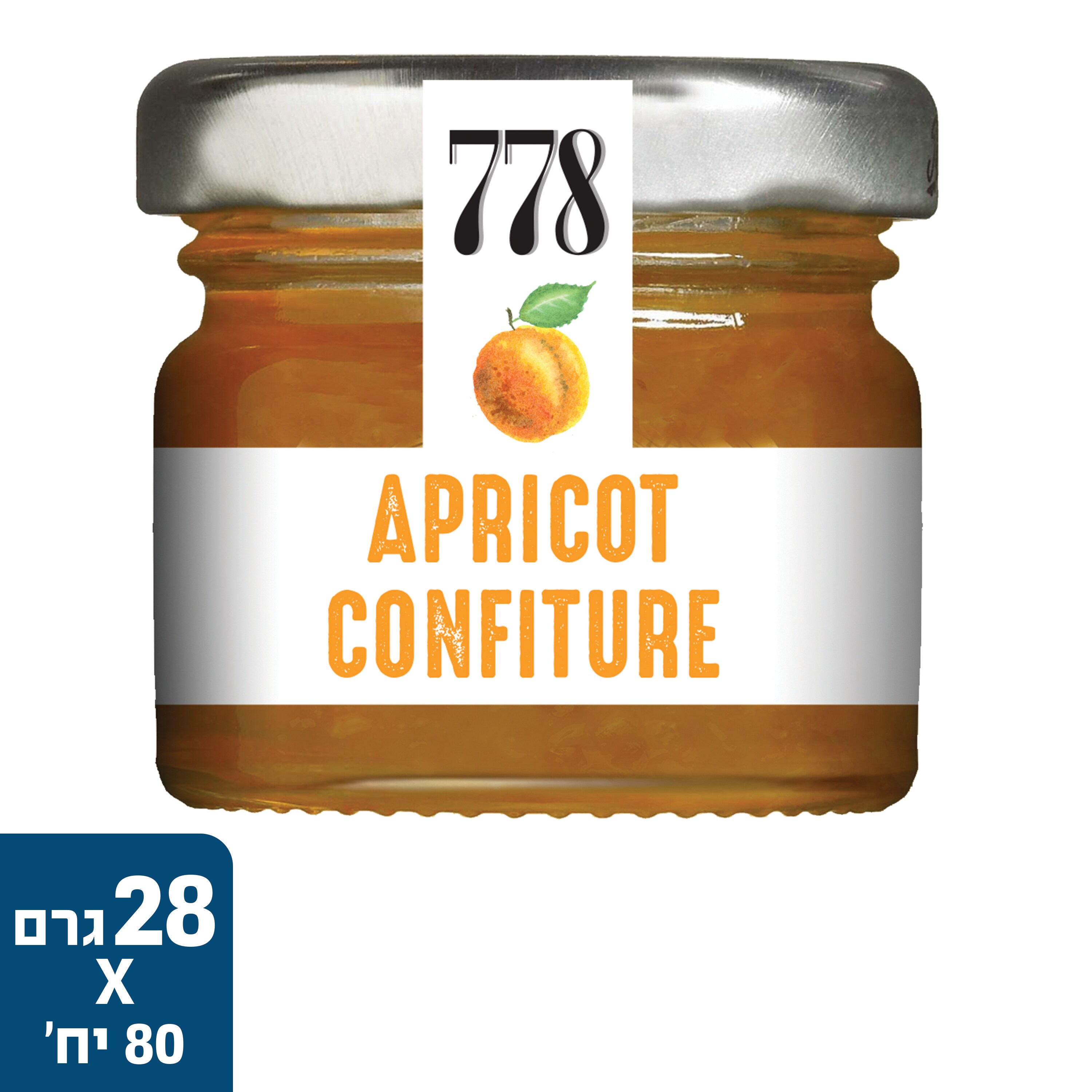 קונפיטורת משמש 778 צנצנת מיני 28 גרם -